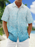 Tall Size  Moisture wicking Geometric Abstract Chest Pocket Short Sleeve Casual Shirt