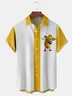 Tall Size Moisture wicking Burrito Chest Pocket Short Sleeve Bowling Shirt