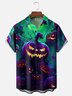 Moisture-wicking Halloween Pumpkin Chest Pocket Holiday Shirt