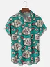 Moisture-wicking Halloween Spooky Eyeball Chest Pocket Hawaiian Shirt