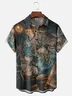 Breathable Marine Sailing Map Chest Pocket Hawaiian Shirt