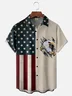 Tall Size Moisture-wicking American Eagle Chest Pocket Bowling Shirt