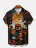 Moisture-wicking Halloween Pumpkin Chest Pocket Hawaiian Shirt