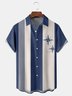 Tall Size Moisture wicking Mid Century Chest Pocket Short Sleeve Bowling Shirt