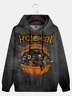 Halloween Pumpkin Illustration Hoodie Sweatshirt