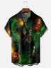 Moisture-wicking Halloween Witch Chest Pocket Casual Shirt