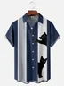 Hardaddy Cat Chest Pocket Short Sleeve Bowling Shirt