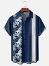 Hardaddy Flower Skull Chest Pocket Short Sleeve Bowling Shirt