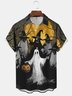Moisture-wicking Halloween Ghost Chest Pocket Casual Shirt