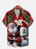 Moisture-wicking Christmas Santa Snowman Aloha Shirt