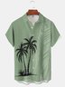 Moisture-wicking Palm Tree Chest Pocket Hawaiian Shirt