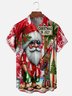 Moisture Wicking Santa Fishing Hawaiian Shirt