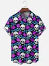 Moisture-wicking Flying Skeleton Funny Chest Pocket Hawaiian Shirt