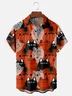 Moisture-wicking Halloween Pumpkin Cats Hawaiian Shirt