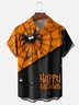 Moisture-wicking Halloween Spider Chest Pocket Casual Shirt