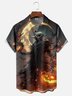 Moisture-wicking Halloween Skeleton Wizard Chest Pocket Hawaiian Shirt