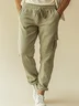 Cotton Plain Casual Cargo Pants