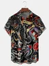 Tattoo Art Chest Pocket Short Sleeve Casual Shirt