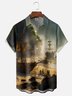 Moisture-wicking Sailing Boat Chest Pocket Hawaiian Shirt