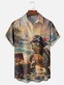 Moisture Wicking Pirate Turtle Chest Pocket Hawaiian Shirt