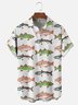 Moisture-wicking Marine Fish Chest Pocket Hawaiian Shirt