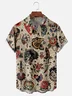 Moisture-wicking Tattoo Chest Pocket Hawaiian Shirt
