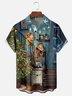Moisture-wicking Children's Christmas Evening Chest Pocket Hawaiian Shirt