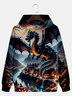 Halloween Dragon Illustration Hoodie Sweatshirt