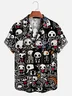 Moisture-wicking Halloween Cartoon Skull Aloha Shirt