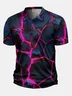 Moisture Wicking Golf Polo 3D Gradient Color Abstract Mechanical Geometry