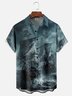 Moisture-wicking Sailing Boat Chest Pocket Hawaiian Shirt