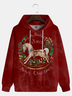 Christmas Santa Claus Illustration Hoodie Sweatshirt