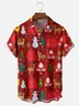 Moisture-wicking Christmas Snowman Chest Pocket Hawaiian Shirt