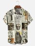 Moisture-wicking Halloween Vintage Skull Poster Chest Pocket Hawaiian Shirt