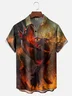 Moisture Wicking Hellfire Dog Chest Pocket Hawaiian Shirt