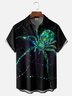 Moisture-wicking Abstract Gradient Spider Chest Pocket Hawaiian  Shirt