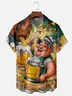 Moisture-wicking Happy Beer Festival Chest Pocket Hawaiian Shirt