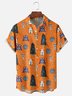 Moisture Wicking Halloween Chest Pocket Hawaiian Shirt