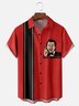 Moisture-wicking Christmas Bah Humbug Chest Pocket Bowling Shirt