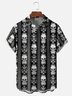 Tall Size Moisture-wicking Skull Chest Pocket Hawaiian Shirt