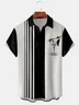 Moisture-wicking Funny Penguin Chest Pocket Bowling Shirt