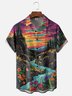 Moisture-wicking Halloween Skull Chest Pocket Casual Shirt