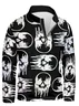 Halloween Abstract Skull Half-zip Pullover Sweatshirt