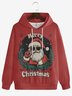 Vintage Santa Claus Illustration Hoodie Sweatshirt