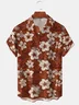 Moisture-wicking Art Floral Print Chest Pocket Hawaiian Shirt