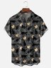 Moisture-wicking Halloween Black Cat Chest Pocket Hawaiian Shirt