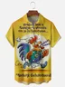 Moisture Wicking Chicken Chest Pocket Hawaiian Shirt