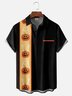 Moisture-wicking Halloween Pumpkin Chest Pocket Casual Shirt