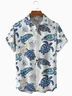 Tall Size Moisture-wicking Sea Turtle Chest Pocket Hawaiian Shirt