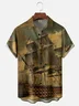 Moisture-wicking Columbus Day Sailing Boat Chest Pocket Hawaiian Shirt